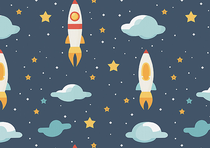 Blast Off, Spacebound - Twist&Fit Roman Blind - Image 7